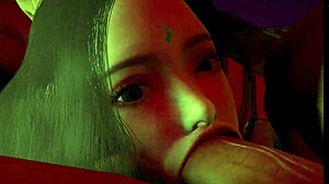 3D VAM порно с принцеса Qingyi в див групов секс и двойно проникване