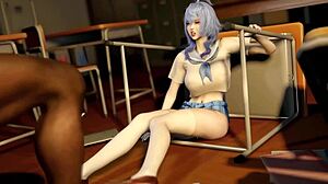 3d roztomilá kolejní děvka v krátkých jk šatech dostává mokrou píču tvrdě prásknutou tlustým kurem