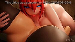 3D Фута и женска се развихрят с монстърски кур в кръчма