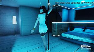 Felicia escort-tyttö esittelee pieniä tissejään anime-tyylillä!