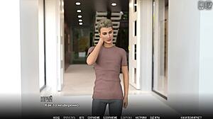 Полный геймплей: University Of Problems Часть 9 с голой MILF йогой и поцелуями на публике