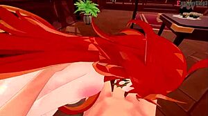 Hé, kijk Mavuika zuigen en neuken in Jeans kantoor trailer!