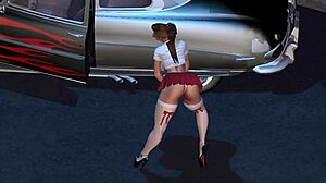 Het rod dancer Alexxa solo rövdans anime