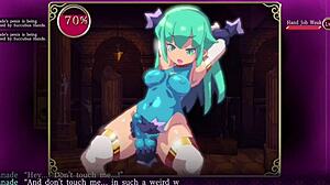 Wow, poglej seksi sukubo čarovnico Kanade v futanari podzemeljski pustolovščini del 3!