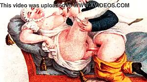 Vintage erotische Zeichnungen wecken nostalgische geile Vibes