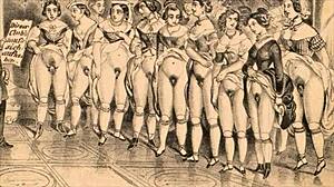 Vintage erotické skicy se smyslnými anime vibracemi