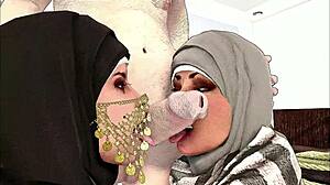 Tetas grandes, mulher árabe hijab oferece serviço hotel gostoso, habilidades incríveis!