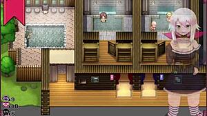 سحرية مرتبكة سيريس تخلع ملابسها في حمام الرجال أثناء لعبة هينتاي