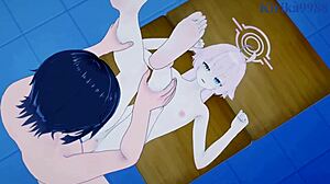 Hé, regarde Takanashi Hoshino et Utazumi Sakurako dans du sexe d'idole intense - Hentai Blue Archive !