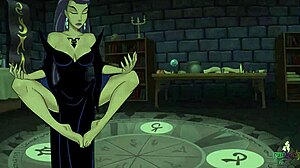 Cheshire dan Artemis jari satu sama lain dalam kostum