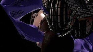 V divji Second Life sceni črni moški trdo vzame Azijko v kinu. Čisti hardcore v kinu!