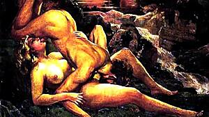 原始复古色情绘画在动漫风格中活过来