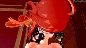 Yo, podívej na Mavuiku cucající a drcající v Jeanově kanceláři, free POV Genshin Impact plná fantazie