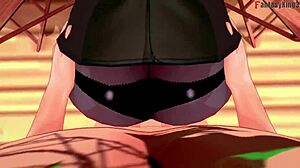 Sunako Nakahara, pisarniška punca, se razživi na nomikai seks zabavi! Polna akcija Fantasyking3 hentai!