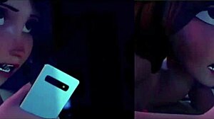 Aunt Cass R34 VR keményen basz 3D rajzfilmben