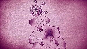 紙と鉛筆アニメ: ヘンタイハンター×ハンター メンチ継母ファック