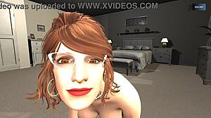 Sex lady Sonia dráždí a tančí sexy v 3d outfitu