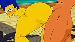 Мардж се съблича на нудистки плаж, Симпсънс хентай анимация 2025 ಥ ಥ