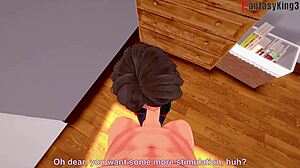 빅 히어로 판타지에서 캐시디 하마다로 아줌마 캐스가 야생 블로우잡 해줘!