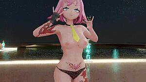 mmd สตริปทีสกับ aespa ที่เผ็ดร้อน