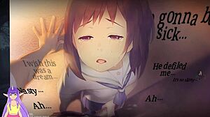 Brunetka Mojika poskytuje intenzivní ruční práci v hardcore anime scéně