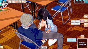 Genç oral kütüphane seksinde vahşileşiyor Koikatsu partisindeki