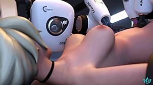 Hentai 3D neograničena Mercy dominira AI za višestruke orgazme