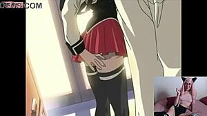 Nini regarde Bible Black hentai pour la première fois. Maigre ado 18+ réagit aux scènes de masturbation sauvages.