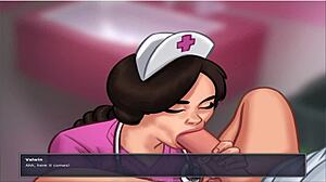 巨乳看護婦 病院ゲームパート20で患者を扱う