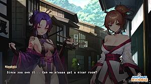 ep9에서 마나리와 유타카가 반요정 시노비에서 더블 풋잡 줌