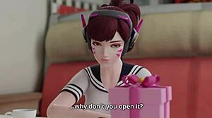 Paying Off Your Bet With D.Va Jerk Off Instructions In Overwatch