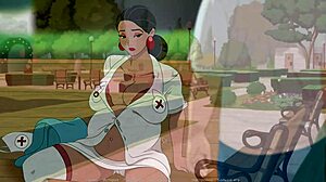 Horny medicinska sestra izložena u bolnici! Mokri bradavici u javnoj igri tajna