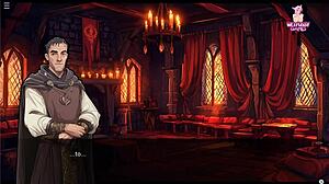 幸运粉色怪物女士3D游戏引诱顾客，给恶魔口交肛交