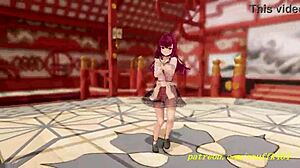 マリンちゃんがセクシーに揺れて3DホロライブMMDダンスクリップ