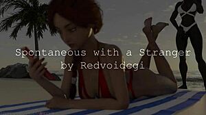 Dostum, kaslı futanari ile halk plajında spontane beceriş!