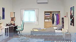 Shizuku mě vydírá na footjob v Summer Clover 3 hentai hře.