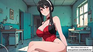 joi anal v španščini z Yor iz Spy x Family in njenim dildom