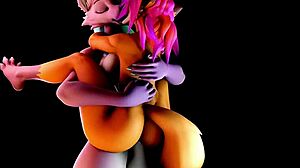 Компилация дълбоко гърло хентай с големи курове в лицето