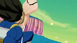 Androide 18 dominuje Vegetu v Dragon Ballbusting Z femdom boji
