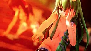 Групов секс в класната стая с момиче от телефона MMD от Krag в дива акция