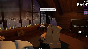 原始Roblox会话！我用力狗爬式操我的女孩！