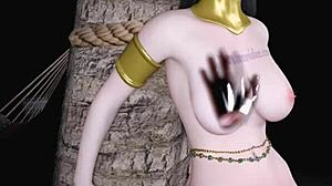 Yo, denne 3D varme asiatiske kone snyder med en gammel stor pik!