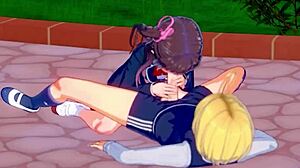 Хентай студент чука съученик силно по време на почивка