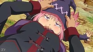 Roztomilé hentai holky dostávají tvrdě v lese