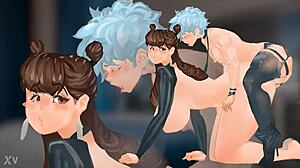 高大丰满女士被矮小伪娘从后面猛干后入式野性本子场景