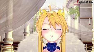 artoria pendragon giver en vild blowjob i zero stay night fantasy