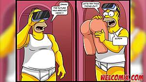 Intense Anal Action with Erotic Doll of Future. Simptoons Simpsons Porn Unfolds.