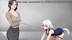 Entraînement joi pour devenir mon animal de compagnie avec sangles aux jambes