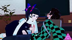 Koikatsu Tanjiro и Kanao Demon Slayer сырой секс-сцена