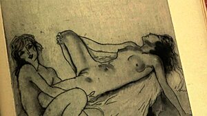 Collezione di disegni erotici vintage grezzi